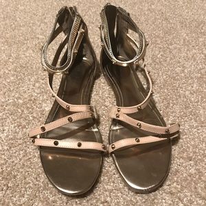 Dressy gold sandals - like new!